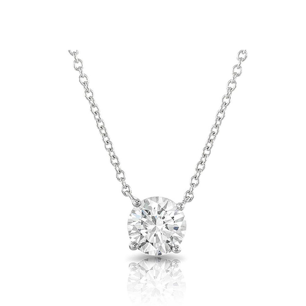 Fake diamond solitaire necklace Clearance