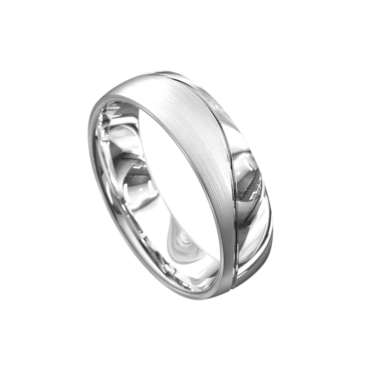 Hand Carved Mens Wedding Band Temple & Grace NZ