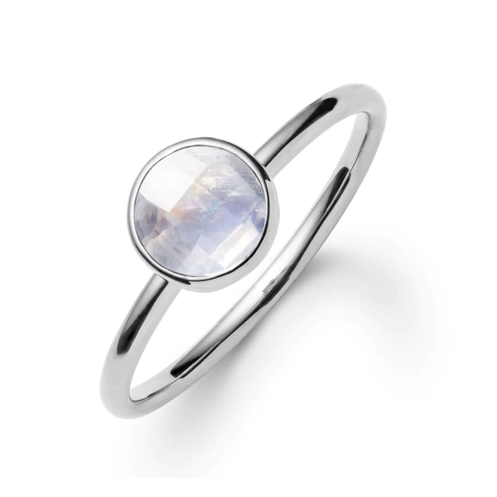 Bezel Set Moonstone Ring Temple & Grace NZ
