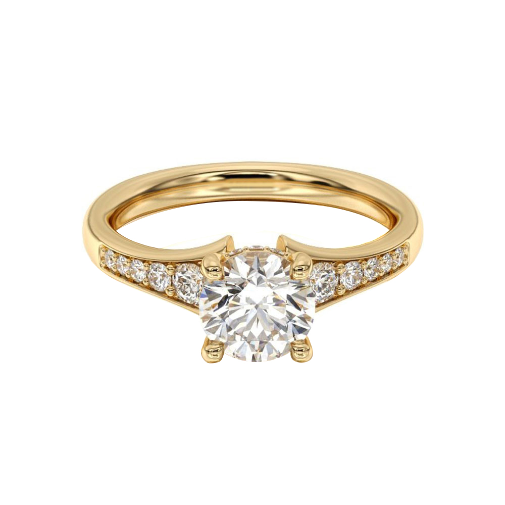 Classic Round Lab Diamond Engagement Ring Temple & Grace NZ