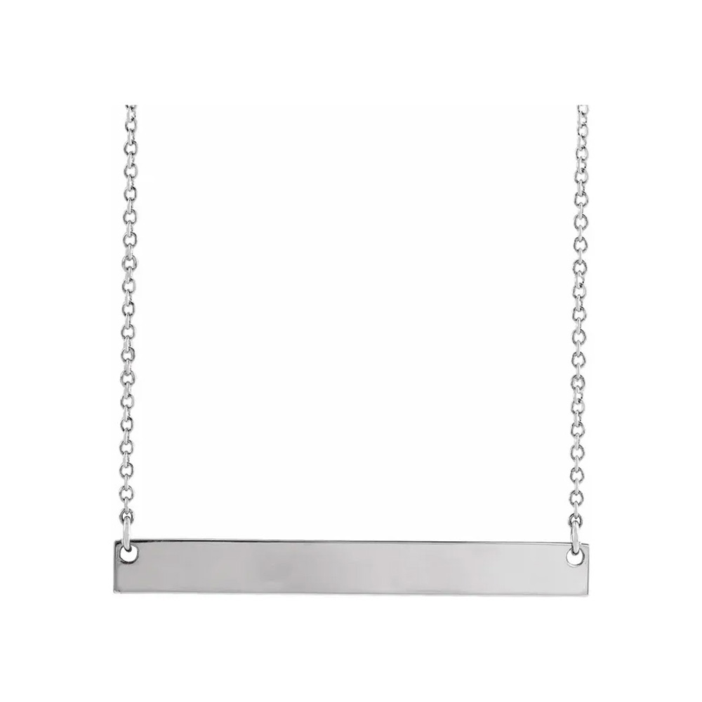 Engraved bar deals necklace nz