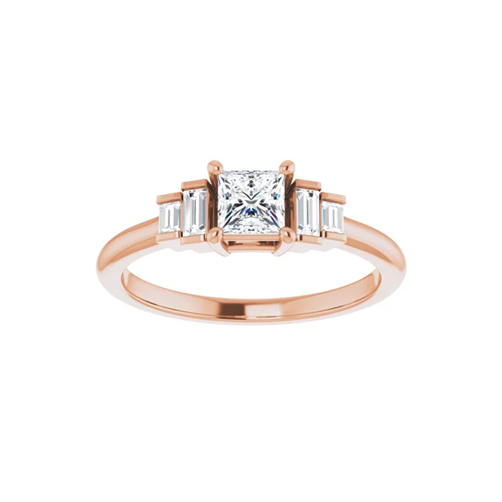 Square cut engagement ring | Temple & Grace NZ