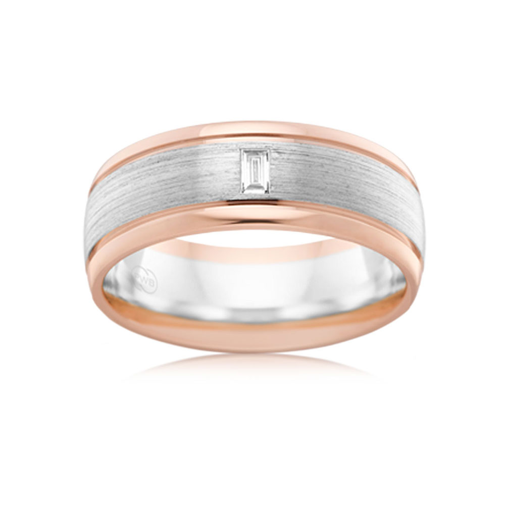 Two tone diamond Wedding ring 2T4134