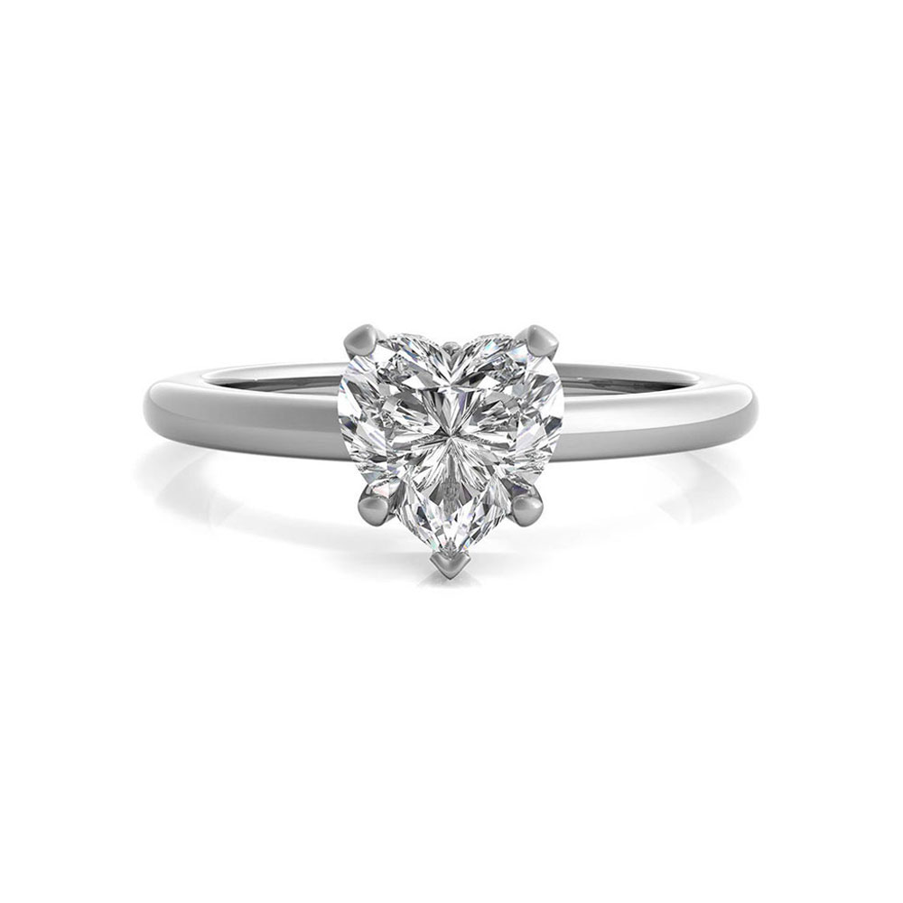 Heart Shape diamond solitaire engagement ring