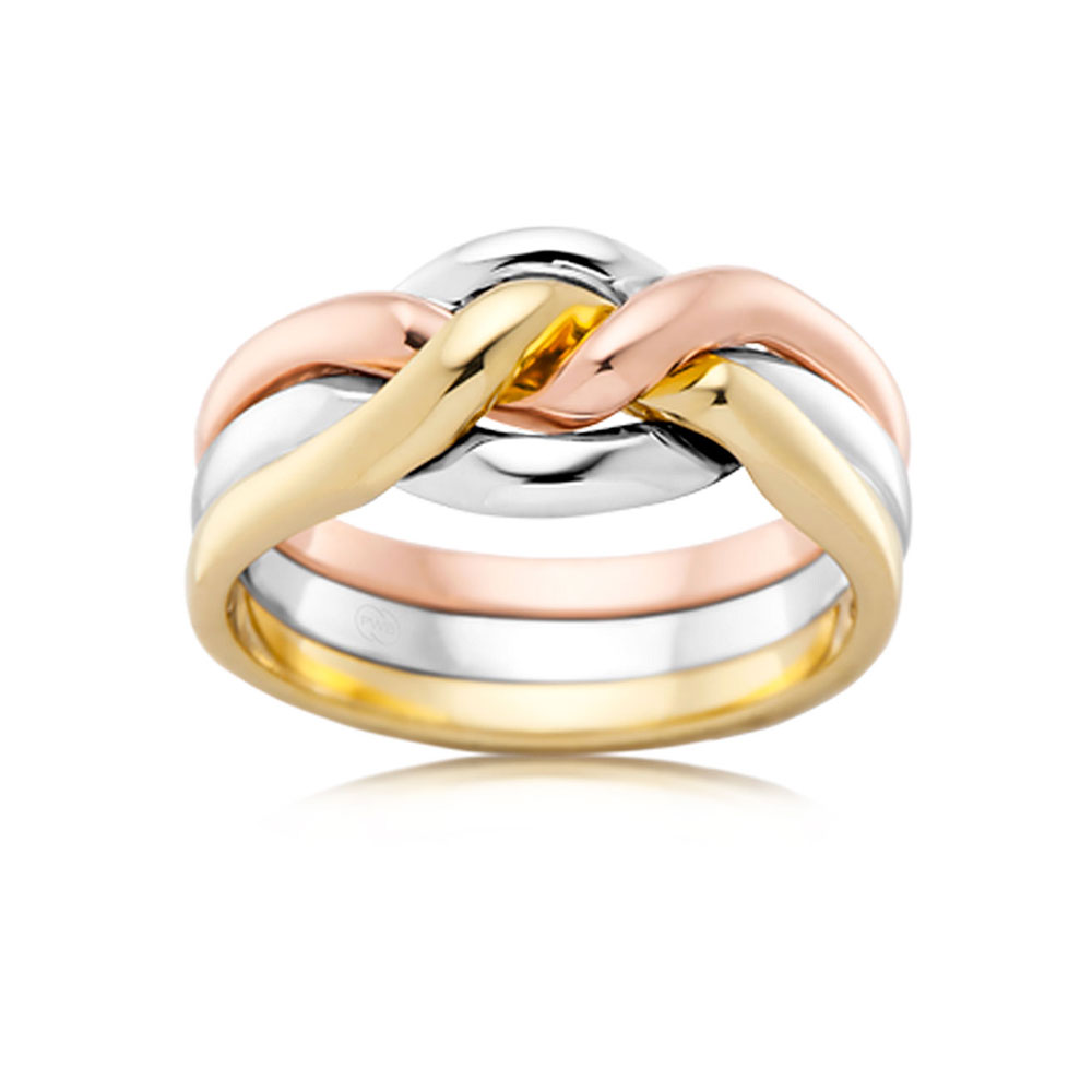 Three Tone Gold Wedding Ring