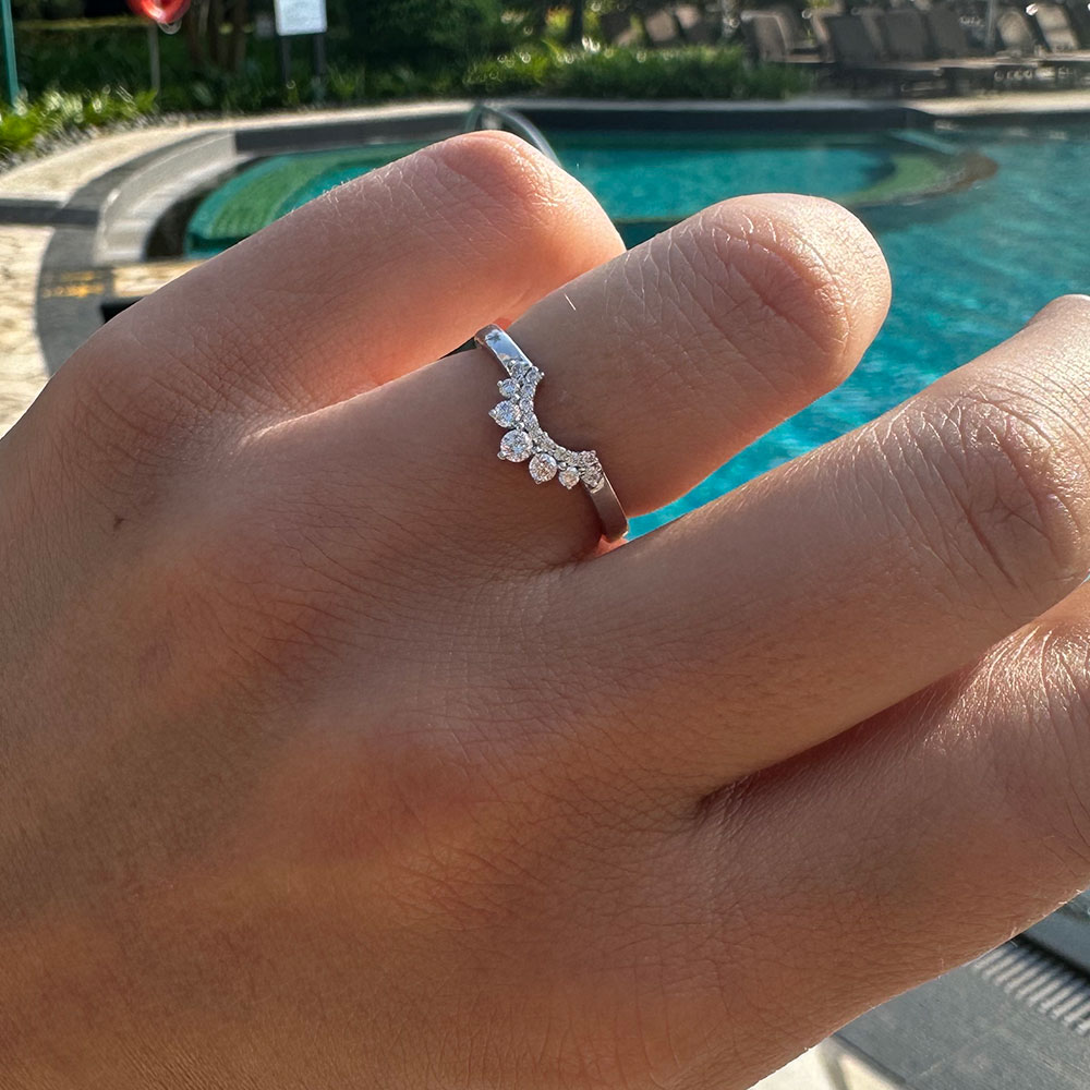 Tiara Band With Round Diamonds Temple & Grace NZ