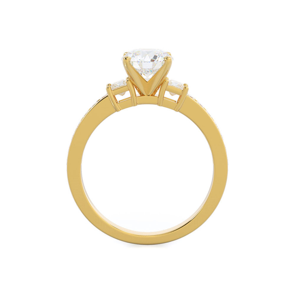 Princess And Round Lab Diamond Engagement Ring Temple & Grace NZ