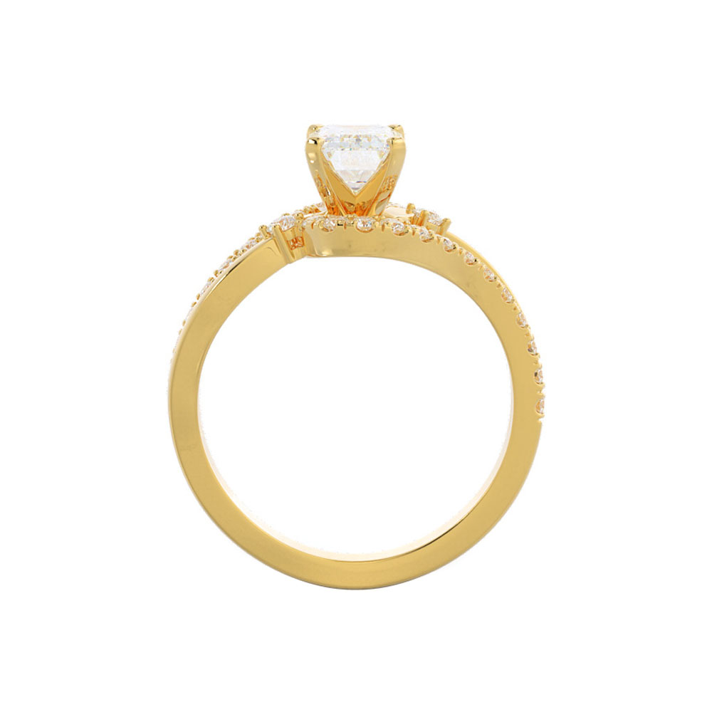 Classic Emerald Lab Diamond Engagement Ring Temple & Grace NZ