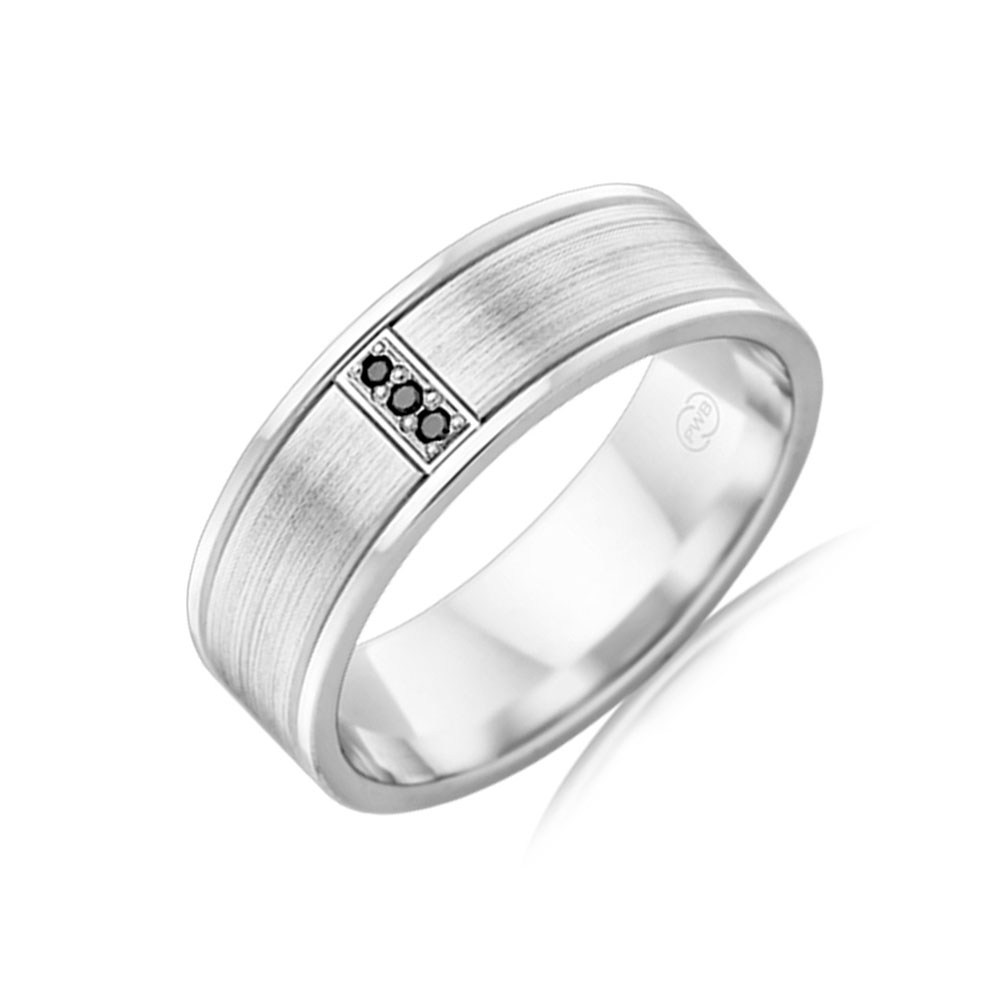 Black Diamond Mens wedding ring F3854