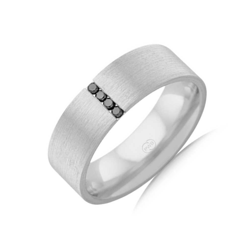 Black diamond mens wedding ring F4083