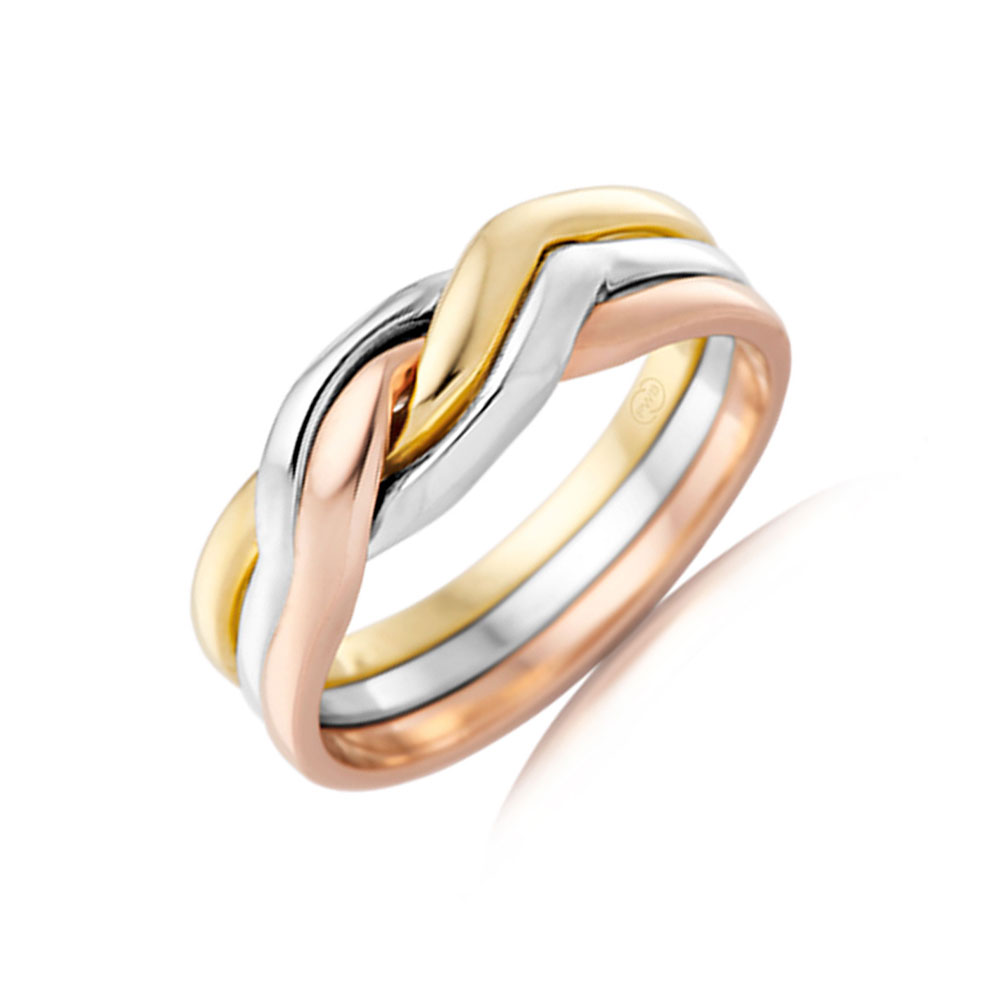 Gold Wedding Band With loop