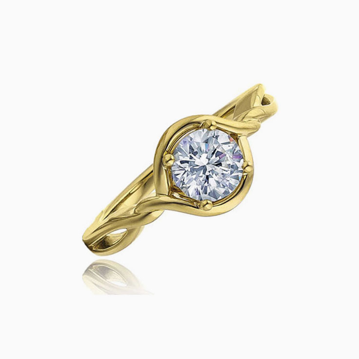 Bezel set Engagement ring