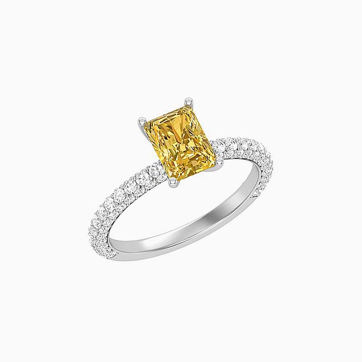 Yellow Diamond Solitaire Engagement Ring