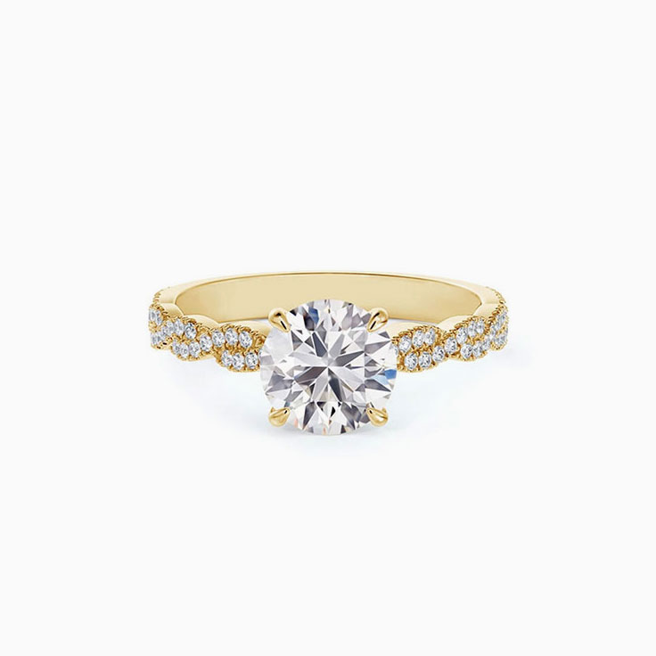 Diamond Infinity Solitaire Engagement Band