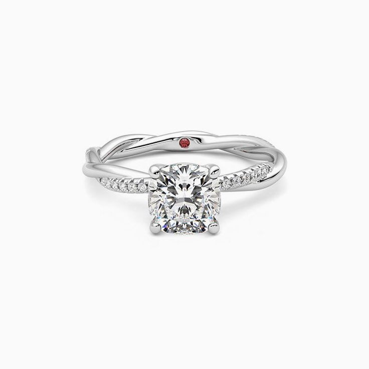 Twisted Pave Diamond Engagement Band