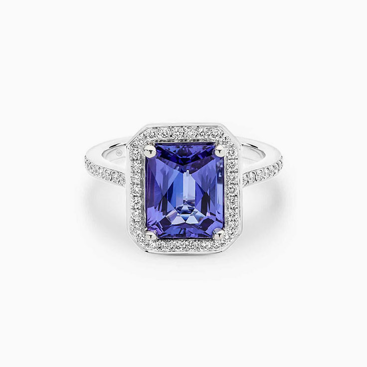 Classic London Blue Topaz And Diamond Ring