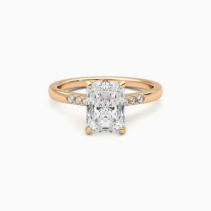 Radiant Cut Diamond Engagement Band