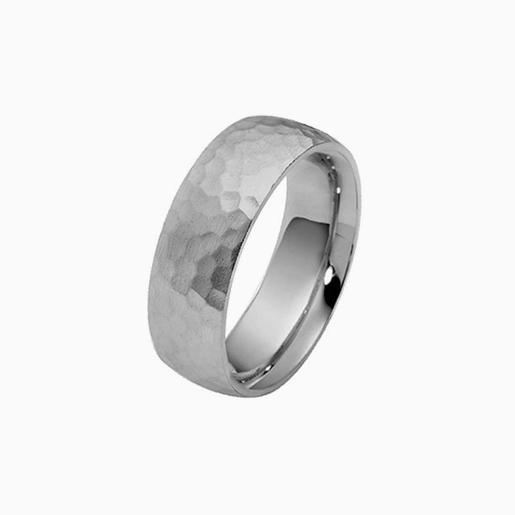 Beveled Edge Mens Wedding Band