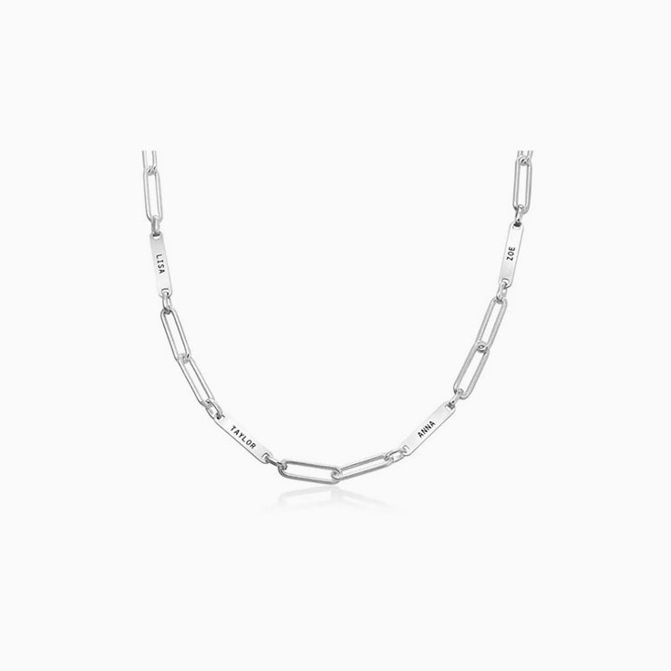 Paper Clip Name Necklace
