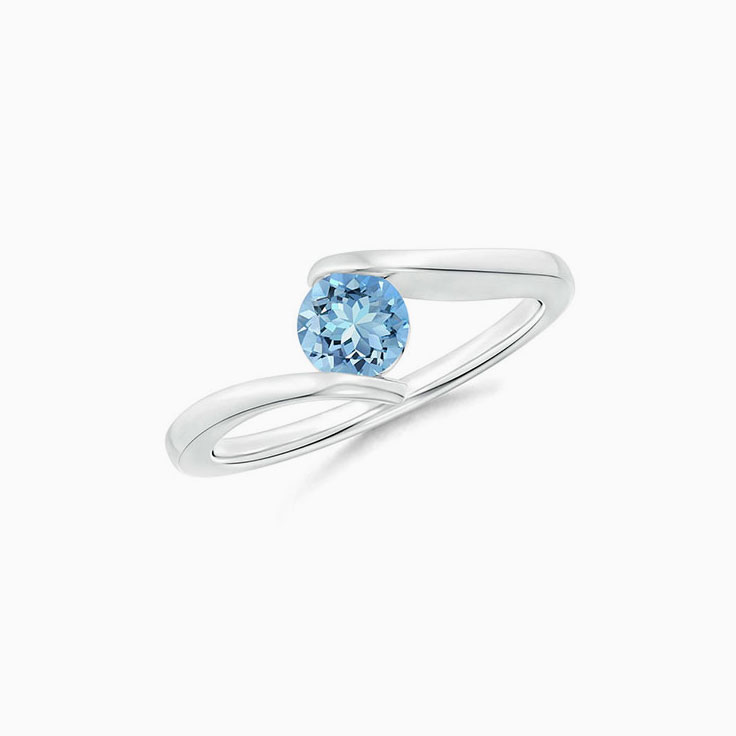 Petite Aquamarine Ring