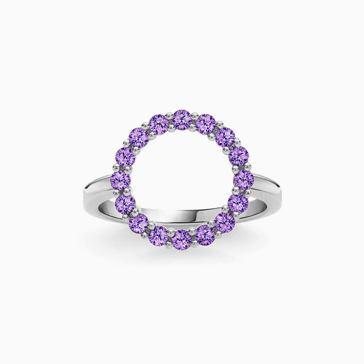 Infinity Amethyst Band