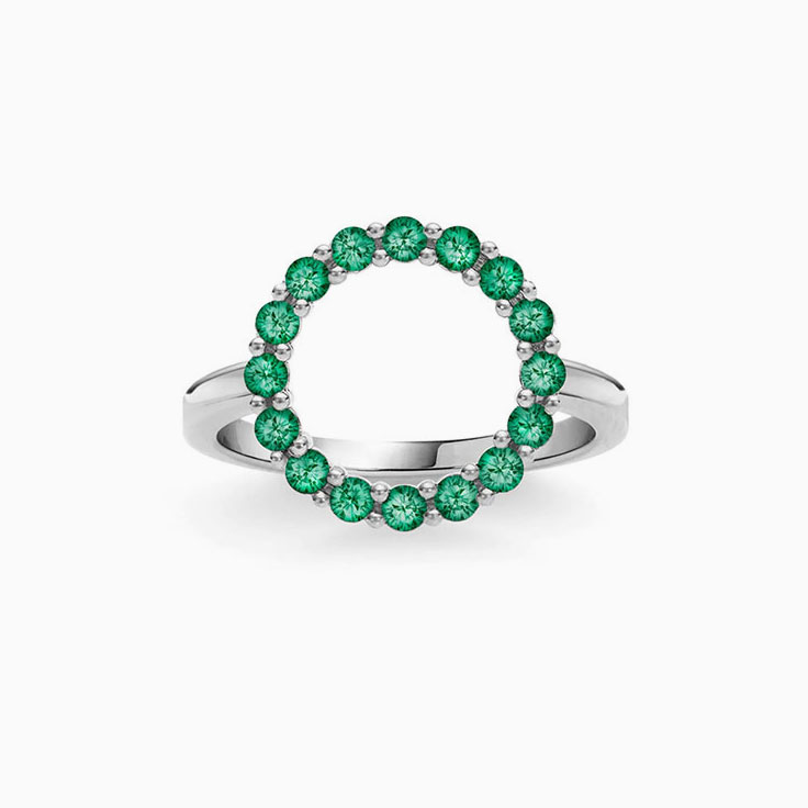 Infinity Emerald Ring