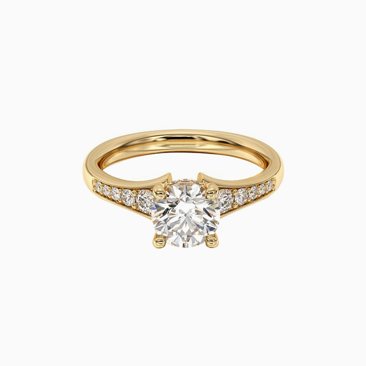 Classic Round Lab Diamond Engagement Ring