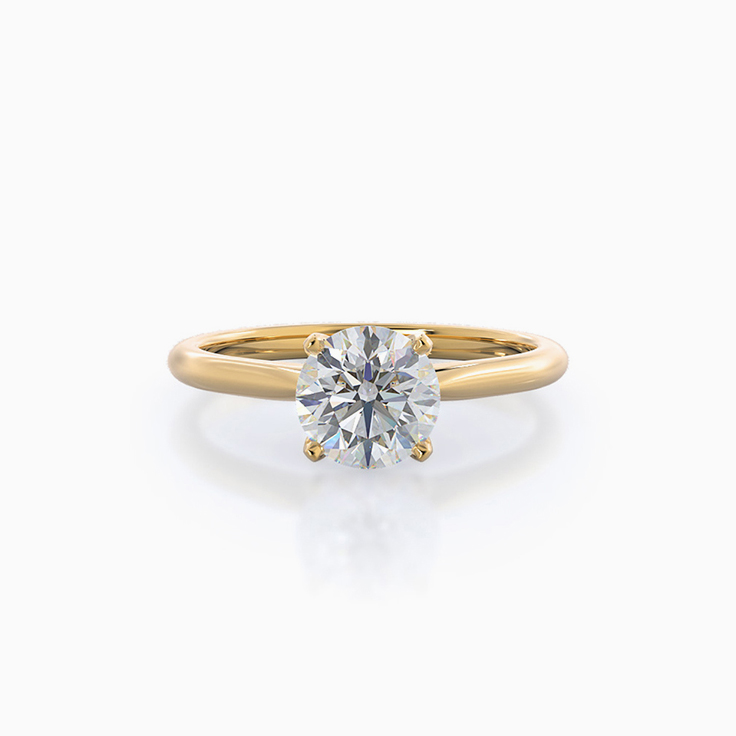 Four Claw Solitaire Lab Diamond Engagement Ring