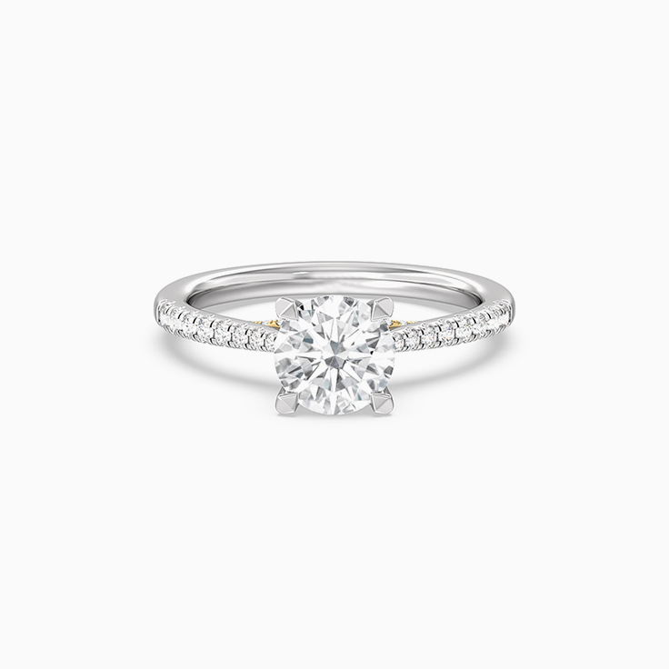 Round Lab Diamond Eternity Engagement Ring