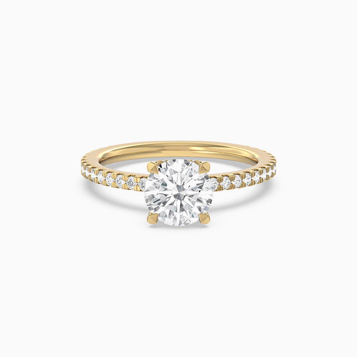 Elegant Lab Grown Round Diamond Engagement Ring