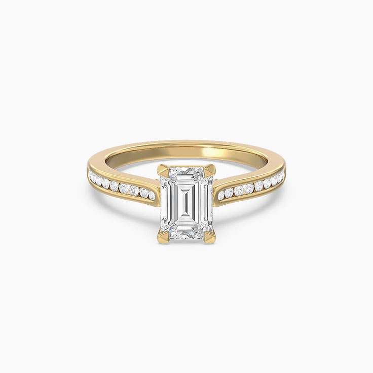 Emerald Cut Lab Grown Diamond Engagement Ring