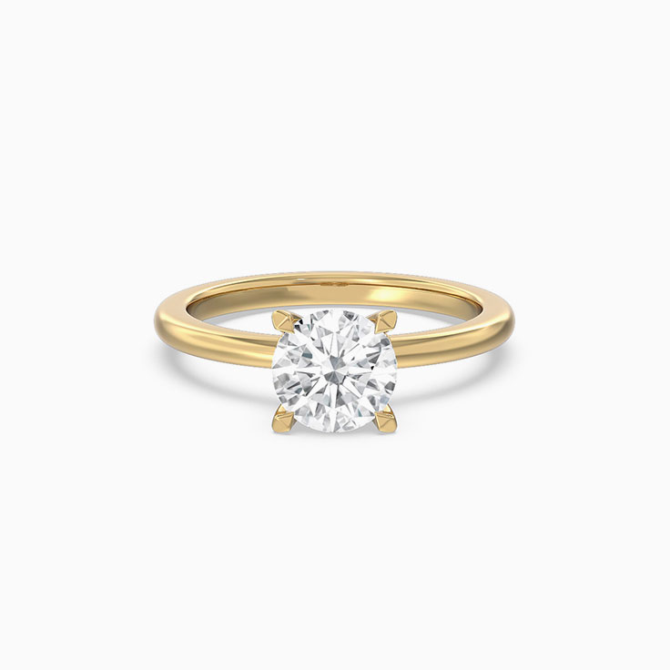 Elegant Lab Grown Round Solitaire Diamond Engagement Ring