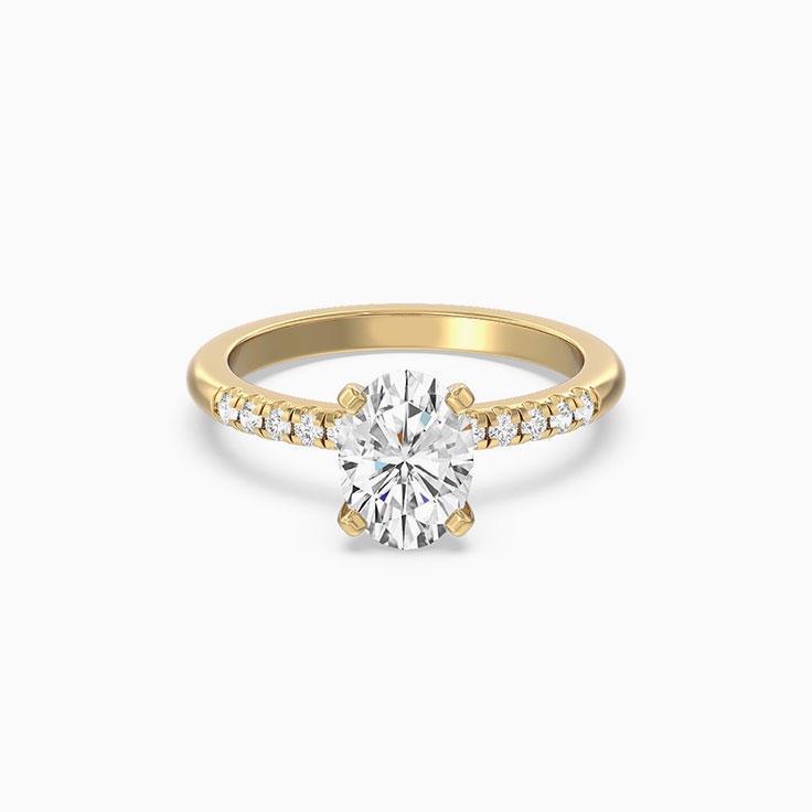 Womens Lab Grown Oval Diamond Engagement Ring