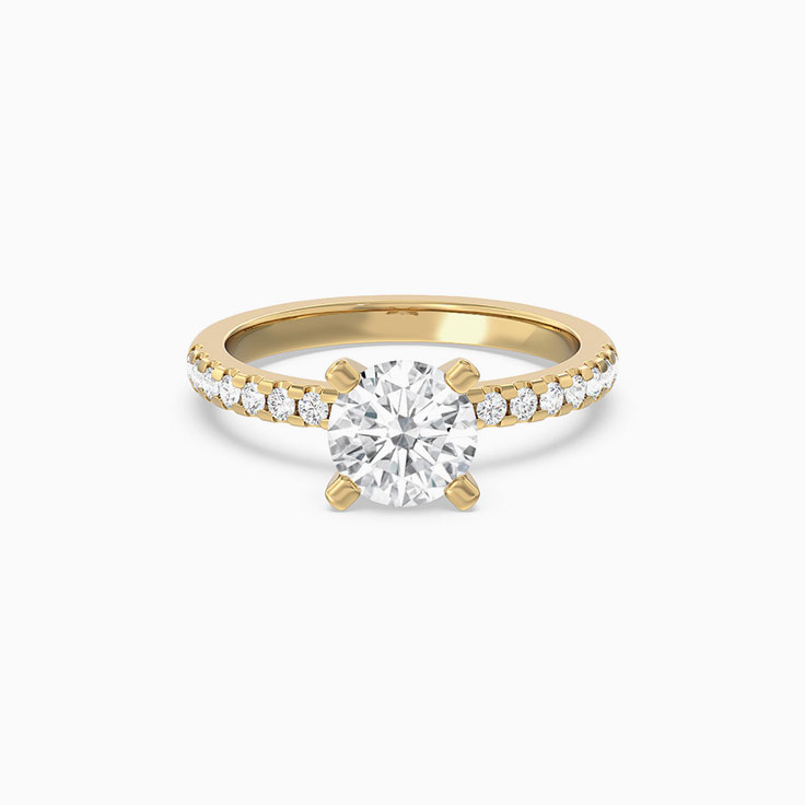 Half Eternity Womens Lab Diamond Engagement Ring