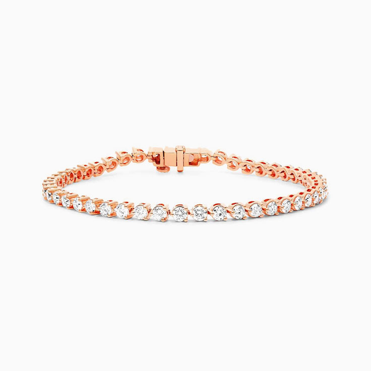 3 Carat Tennis Bracelet In A Three Claw Setting