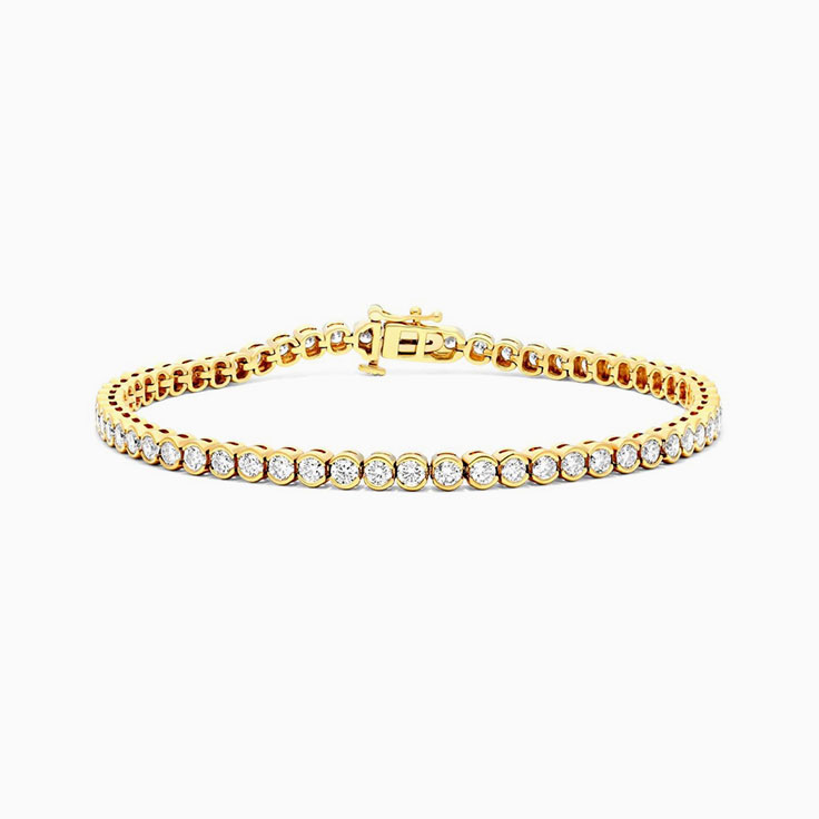 5 Carat Bezel Set Diamond Tennis Bracelet
