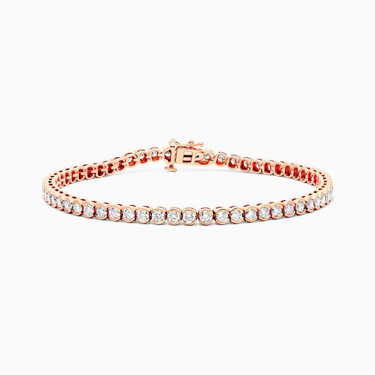 8 Carat Bezel Set Diamond Tennis Bracelet