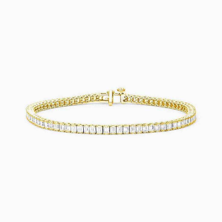 5 Carat Emerald Diamond Tennis Bracelet