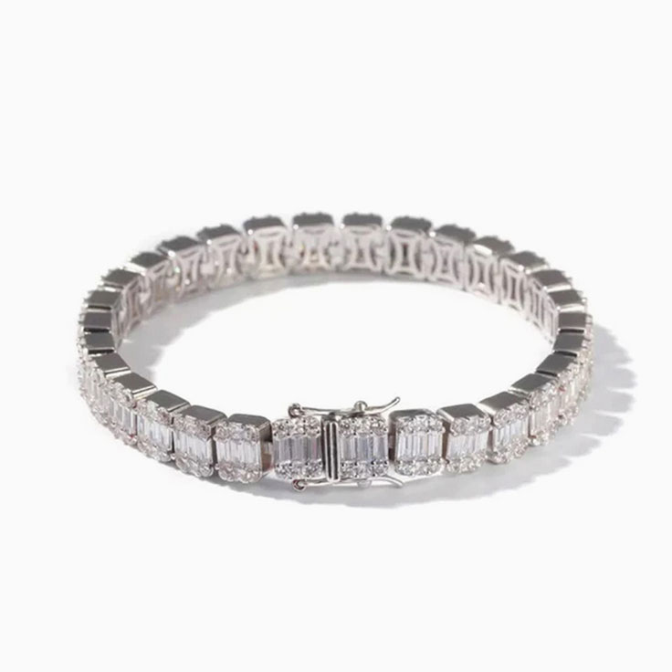 Cluster Diamond Tennis Bracelet