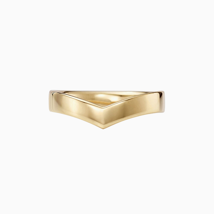 Platinum chevron sales wedding band