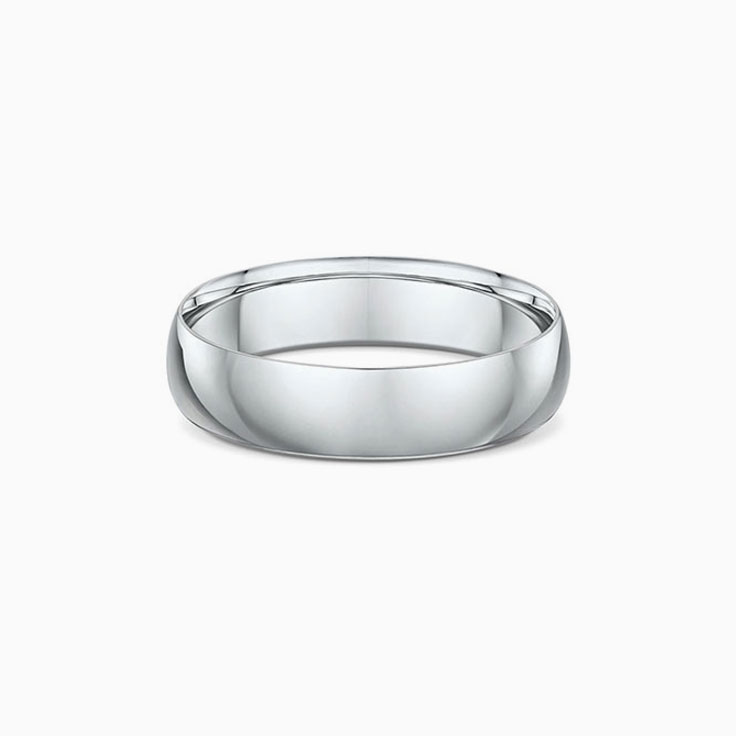 5mm Full Rounded Mens Wedding Ring