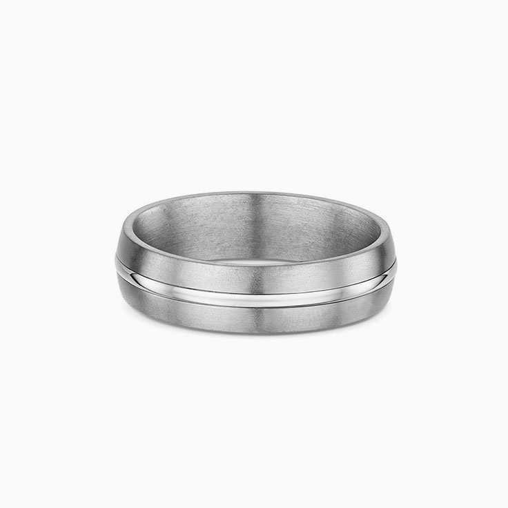 4mm Rounded Mens Wedding Ring