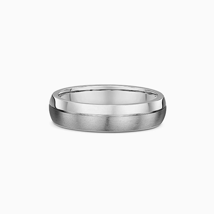 4mm Full Rounded Mens Wedding Ring