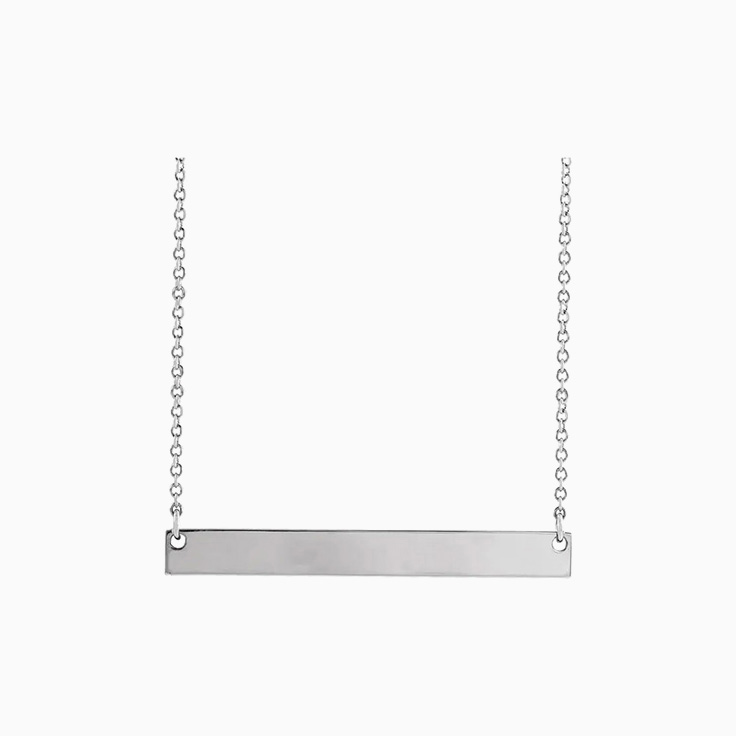 engraved bar necklace