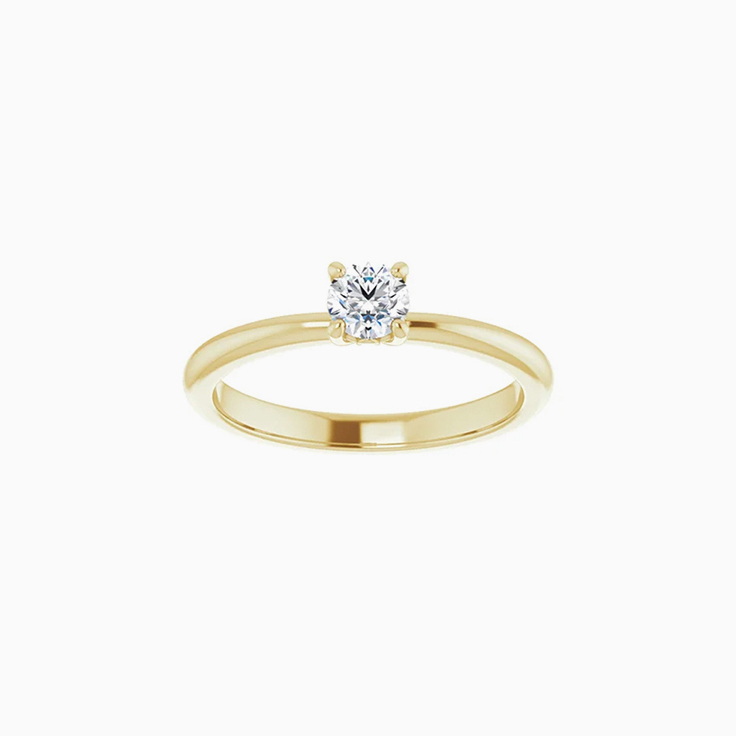 4 prong round engagement ring