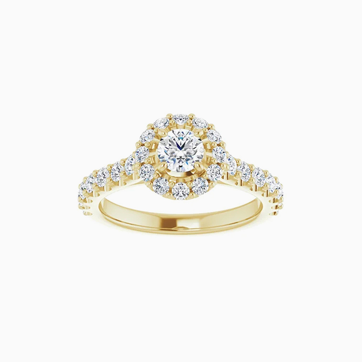 1 carat halo engagement ring