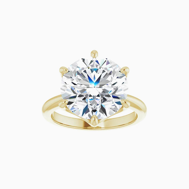 Classic diamond solitaire engagement ring