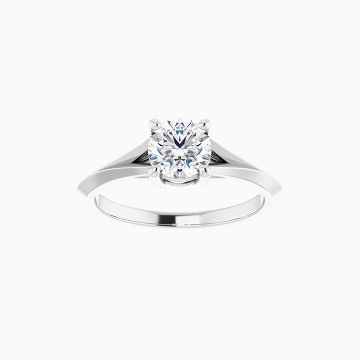 1 carat round diamond knife edge solitaire