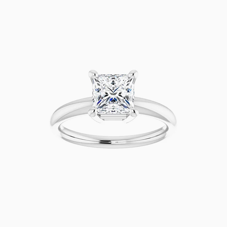 1 carat princess cut solitaire ring