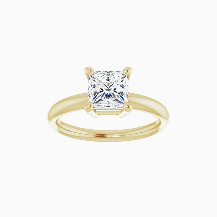1 carat princess cut solitaire ring